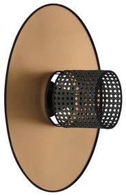 Duolla - Applique TOKYO RATTAN 1xE27/15W/230V diametro 50 cm oro/nero