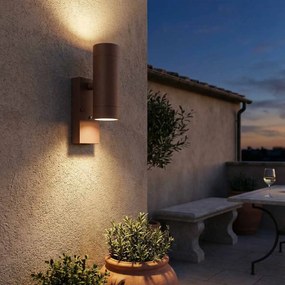 Applique Bidirezione GU10 con Sensore Crepuscolare IP65 - Corten