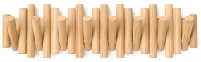 Attaccapanni da parete di colore naturale in pino massiccio 61 cm Picket – Umbra