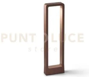Nature paletto da esterno 4000k 698lm 12w ip65 corten h.60cm