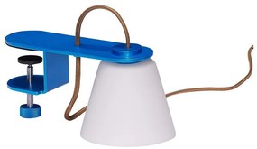 Lampada da tavolo blu con paralume in vetro (altezza 23 cm) Lure - Hübsch