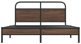 Giroletto senza materasso rovere marrone 160x200 cm truciolato