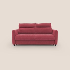 Peonia divano letto scandinavo con materasso H18 cm e morbido e alto schienale in tessuto Bouclé impermeabile T07
