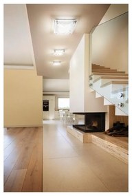 Plafoniera LED neoclassico Galaxy, bianco 26x7 cm