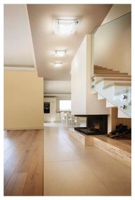 Plafoniera LED neoclassico Galaxy, bianco 26x7 cm, luce naturale