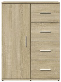 Credenze 2 pz rovere sonoma 59x39x80 cm in legno multistrato