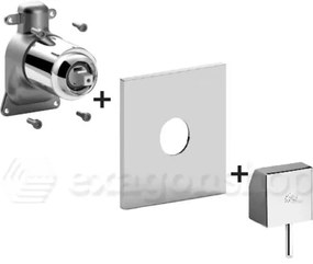 Paffoni Level Leabox015 Parte Esterna Miscelatore Doccia 1 Utenza Con Deviatore Senza Parte Incasso Cromo