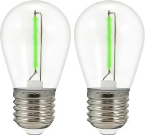 SET 2x Lampadina LED PARTY E27/0,3W/36V verde