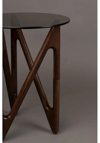 Tavolino rotondo con piano in vetro ø 40 cm Naia – Dutchbone