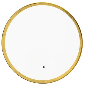 Specchio da bagno nero con oro incl. LED e dimmer touch - Pim