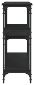 Tavolino consolle nero 160x29x75 cm in legno multistrato