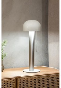 Lampada da tavolo in bianco e argento (altezza 46 cm) Costa - Markslöjd