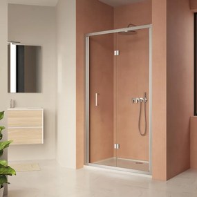 Porta doccia scorrevole H 200 cm per nicchia in vetro trasparente SP. 7.5 mm, profilo argento