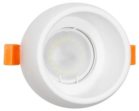Portafaretto GU10 e MR16 in Gesso Pitturabile Tondo Foro Ø65mm Materiale Gesso