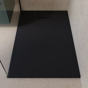 Piatto doccia SENSEA in composito minerale di resina gelificata nero L 70 x L 120 x H 2.7 cm