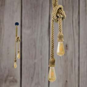 Lampadario LED a sospensione con filo ROPE 2xE27/10W/230V