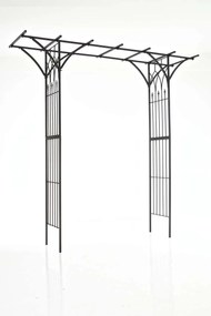 Arco Per Rose İn Ferro Massiccio Con Design Esclusivo: Rosenbogen Bigger Milano / Schwarz