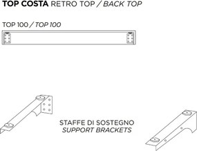 Mensola sospesa 100 cm per lavabo bagno in legno Teak - COSTA