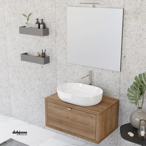 Mobile Bagno Sumod "Unit Two" Sospeso da 80 cm Rovere Farnia