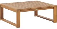 Tavolino da caff da giardino in legno di acacia chiaro 90 x 75 cm da esterno moderno elegante