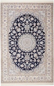 Nain Tappeto 310x200 Blu (Iran) Annodato A Mano
