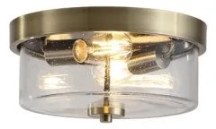 Searchlight 66210-2AB - Plafoniera per bagno PRESTON 2xE27/60W/230V IP44 Ø 33 cm ottone