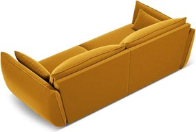 Divano color senape con rivestimento in velluto 208 cm Vanda – Mazzini Sofas