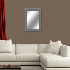 Specchio Fedra rettangolare in legno argento 98 x 138 cm