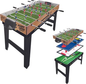Tavolo Multi Gioco 4 in 1 Maxi 122x60x81,5 cm Completo di Accessori...