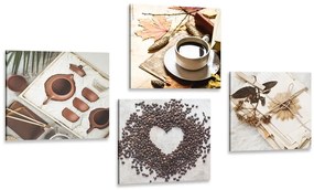 Set di quadri – Natura morta di caffè