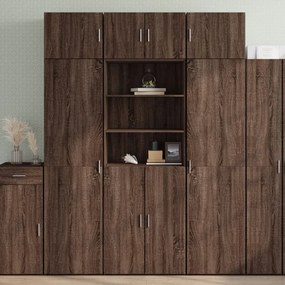 Credenza Rovere Marrone 70x42,5x185 Cm İn Legno Multistrato /