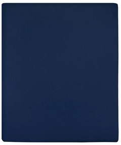 Lenzuola Con Angoli Jersey 2pz Blu Marino 140x200 Cm Cotone /
