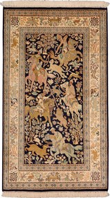 Cashmere Silk Tappeto 80x130 Beige (Indian) Annodato A Mano