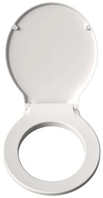 Copriwater Ergo tondo dedicato per serie sanitari con chiusura rallentata sganciabile in duroplast bianco opaco