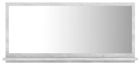 Specchio da bagno grigio 80x10,5x37 cm in truciolato