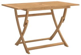 Tavolo da giardino pieghevole 120x70x75cm legno massello acacia