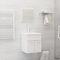 Set Mobili da Bagno Bianco Lucido in Truciolato cod mxl 60873