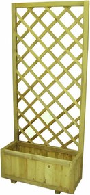 fioriera da giardino in legno di pino impregnato con griglia