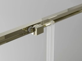 Mexen Exo cabina doccia quadrata scorrevole 100 x 100 cm, trasparente, oro - 8111-100-100-50-00