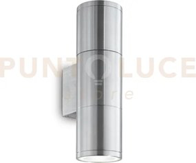 Gun applique esterno ip44 2 luci attacco gu10 alluminio