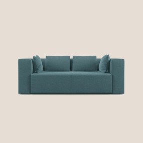 Nettuno divano moderno componibile in morbido tessuto bouclè T07 azzurro 210 cm