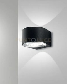 Lao applique nero per esterni 2 luci a led 12w 3000k 1080lm ip65