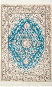 Nain Tappeto persiano 130 x 90 Verde (Iran) Annodato A Mano