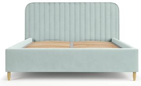 Letto singolo color menta imbottito con spazio contenitivo con rete inclusa 120x200 cm Noto – Maison de Rêve