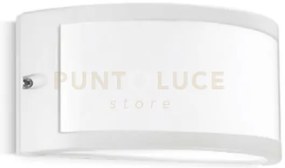 Ges143- applique bianco  1 luce attacco e27 ip54 in alluminio