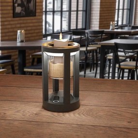 Lampada Portavaso da Tavolo Ricaricabile 2.2W, IP54 CCT - Nera Colore del corpo Nero
