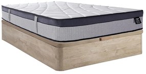 Set 140x200 rete vano naturale chiaro+mater. ibrido ibrido molle insac. 5 zone memory foam sp.30 - PATNOS di YSMÉE