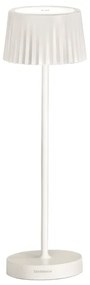 Lampada da tavolo LED 12x38 cm senza fili ricaricabile USB touch MACAO Bianco