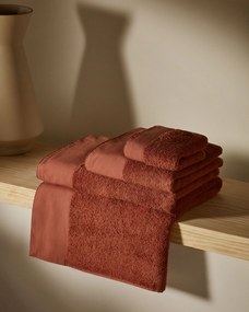 Kave Home - Telo da bagno Takeshi 100% cotone rosa 30 x 50 cm