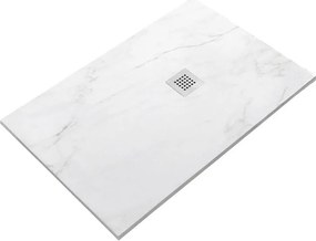 Piatto doccia SANYCCES in resina STRATO bianco L 80 x L 90 cm